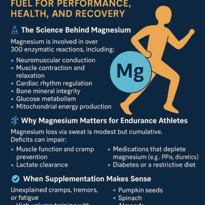 Magnesium supplementation infographic for athletic performance